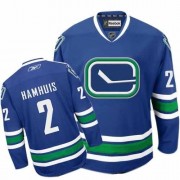 Men's Reebok Vancouver Canucks 2 Dan Hamhuis Royal Blue New Third Jersey - Premier