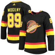 Men's Adidas Vancouver Canucks Alexander Mogilny Black Alternate Primegreen Pro Jersey - Authentic