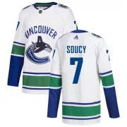 Men's Adidas Vancouver Canucks Carson Soucy White zied Away Jersey - Authentic