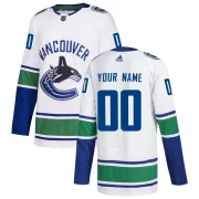 Men's Adidas Vancouver Canucks Custom White Customzied Away Jersey - Authentic