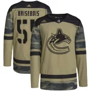 Men's Adidas Vancouver Canucks Guillaume Brisebois Camo Military Appreciation Practice Jersey - Authentic