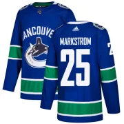 Men's Adidas Vancouver Canucks Jacob Markstrom Blue Jersey - Authentic
