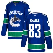 Men's Adidas Vancouver Canucks Jay Beagle Blue Home Jersey - Authentic