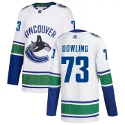 Men's Adidas Vancouver Canucks Justin Dowling White zied Away Jersey - Authentic