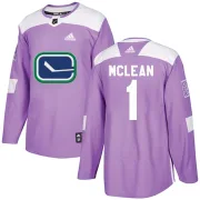 Men's Adidas Vancouver Canucks Kirk Mclean Purple Fights Cancer Practice Jersey - Authentic