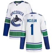 Men's Adidas Vancouver Canucks Kirk Mclean White Away Jersey - Authentic