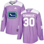 Men's Adidas Vancouver Canucks Louis Domingue Purple ized Fights Cancer Practice Jersey - Authentic