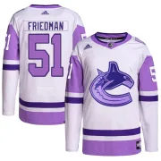 Men's Adidas Vancouver Canucks Mark Friedman White/Purple Hockey Fights Cancer Primegreen Jersey - Authentic