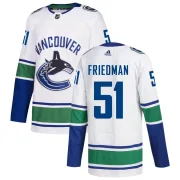 Men's Adidas Vancouver Canucks Mark Friedman White zied Away Jersey - Authentic