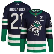 Men's Adidas Vancouver Canucks Nils Hoglander Navy Reverse Retro 2.0 Jersey - Authentic