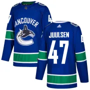 Men's Adidas Vancouver Canucks Noah Juulsen Blue Home Jersey - Authentic