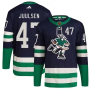 Men's Adidas Vancouver Canucks Noah Juulsen Navy Reverse Retro 2.0 Jersey - Authentic