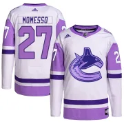 Men's Adidas Vancouver Canucks Sergio Momesso White/Purple Hockey Fights Cancer Primegreen Jersey - Authentic