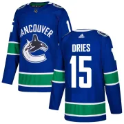 Men's Adidas Vancouver Canucks Sheldon Dries Blue Home Jersey - Authentic