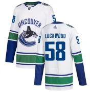 Men's Adidas Vancouver Canucks William Lockwood White zied Away Jersey - Authentic