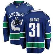 Men's Fanatics Branded Vancouver Canucks Arturs Silovs Blue Home Jersey - Breakaway