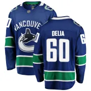 Men's Fanatics Branded Vancouver Canucks Collin Delia Blue Home Jersey - Breakaway