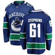 Men's Fanatics Branded Vancouver Canucks Devante Stephens Blue Home Jersey - Breakaway
