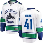 Men's Fanatics Branded Vancouver Canucks Jaroslav Halak White Away Jersey - Breakaway