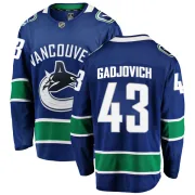 Men's Fanatics Branded Vancouver Canucks Jonah Gadjovich Blue Home Jersey - Breakaway