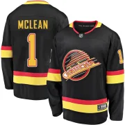 Men's Fanatics Branded Vancouver Canucks Kirk Mclean Black Breakaway 2019/20 Flying Skate Jersey - Premier