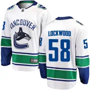 Men's Fanatics Branded Vancouver Canucks William Lockwood White Away Jersey - Breakaway