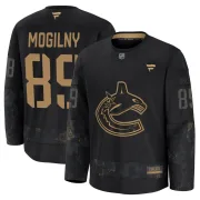 Men's Fanatics Vancouver Canucks Alexander Mogilny Black 2024 Military Appreciation Practice Jersey - Premium Men's Fanatics Vancouver Canucks Alexander Mogilny Black 2024 Military Appreciation Practice Jersey - Premium
