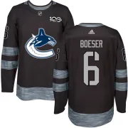 Men's Vancouver Canucks Brock Boeser Black 1917-2017 100th Anniversary Jersey - Authentic