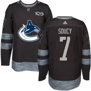 Men's Vancouver Canucks Carson Soucy Black 1917-2017 100th Anniversary Jersey - Authentic