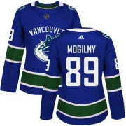 Women's Adidas Vancouver Canucks Alexander Mogilny Blue Home Jersey - Authentic