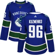 Women's Adidas Vancouver Canucks Andrei Kuzmenko Blue Home Jersey - Authentic