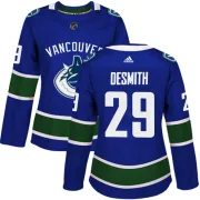Women's Adidas Vancouver Canucks Casey DeSmith Blue Home Jersey - Authentic