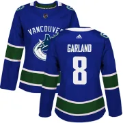 Women's Adidas Vancouver Canucks Conor Garland Blue Home Jersey - Authentic