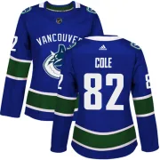 Women's Adidas Vancouver Canucks Ian Cole Blue Home Jersey - Authentic