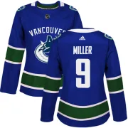 Women's Adidas Vancouver Canucks J.T. Miller Blue Home Jersey - Authentic