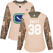 Women's Adidas Vancouver Canucks Justin Bailey Camo Veterans Day Practice Jersey - Authentic