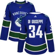 Women's Adidas Vancouver Canucks Phillip Di Giuseppe Blue Home Jersey - Authentic