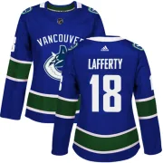 Women's Adidas Vancouver Canucks Sam Lafferty Blue Home Jersey - Authentic
