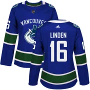 Women's Adidas Vancouver Canucks Trevor Linden Blue Home Jersey - Authentic