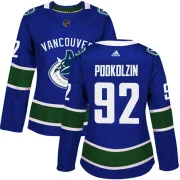 Women's Adidas Vancouver Canucks Vasily Podkolzin Blue Home Jersey - Authentic