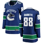 Women's Fanatics Branded Vancouver Canucks Adam Gaudette Blue Home Jersey - Breakaway