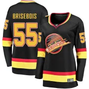 Women's Fanatics Branded Vancouver Canucks Guillaume Brisebois Black Breakaway 2019/20 Flying Skate Jersey - Premier