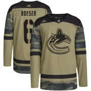 Youth Adidas Vancouver Canucks Brock Boeser Camo Military Appreciation Practice Jersey - Authentic