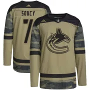 Youth Adidas Vancouver Canucks Carson Soucy Camo Military Appreciation Practice Jersey - Authentic