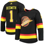 Youth Adidas Vancouver Canucks Casey DeSmith Black Alternate Primegreen Pro Jersey - Authentic