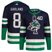 Youth Adidas Vancouver Canucks Conor Garland Navy Reverse Retro 2.0 Jersey - Authentic
