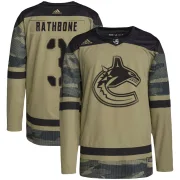 Youth Adidas Vancouver Canucks Jack Rathbone Camo Military Appreciation Practice Jersey - Authentic