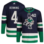 Youth Adidas Vancouver Canucks Jim Benning Navy Reverse Retro 2.0 Jersey - Authentic