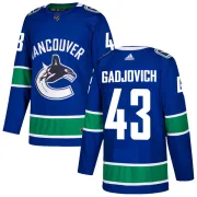 Youth Adidas Vancouver Canucks Jonah Gadjovich Blue Home Jersey - Authentic