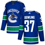 Youth Adidas Vancouver Canucks Justin Dowling Blue Home Jersey - Authentic